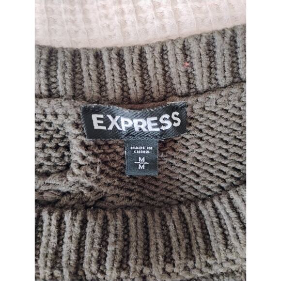 MED Hunter Green Express Knit Sweater. Fall, Winter. Comfy. Heavy. Warm. Sage. - Picture 9 of 10